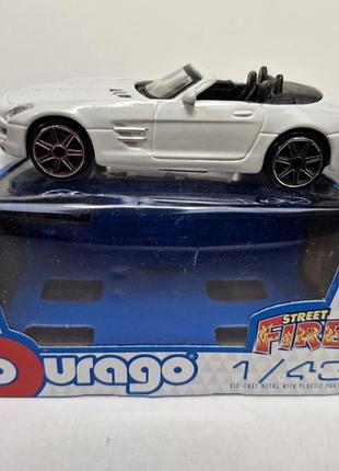 Модель bburago mercedes sls amg roadster white 1:43
