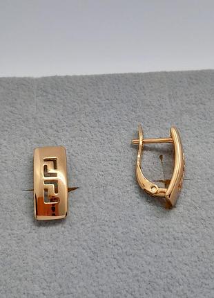 Серьги классические медзолото xuping jewelry 18k. 1,6 см