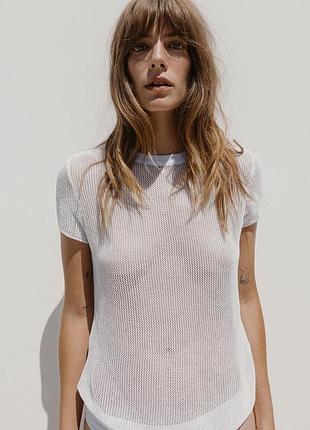 Напівпрозорa біла актуальна футболка zara
✨✨✨✨✨✨✨✨✨