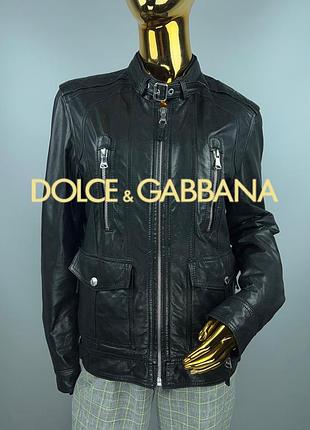 Шкіряна куртка dolce & gabanna