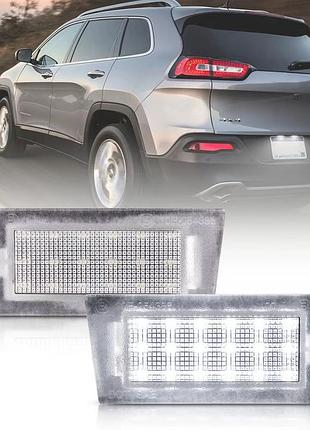 Диодная подсветка номера jeep cherokee kl 14-