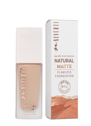 Тональная основа матирующая увлажняющая neverti natural matte (np302), 003 soft nude песочная