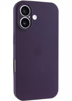 Чехол fiji silicone case full camera для apple iphone 17 бампер накладка с защитой камеры dark aubergine