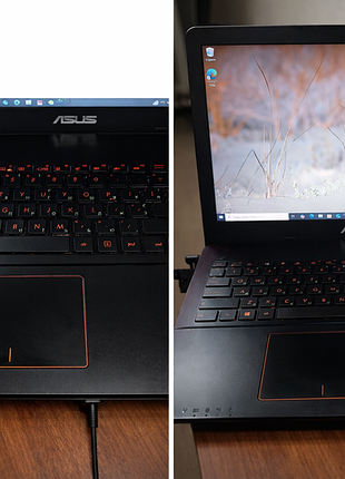 Игровой ноутбук asus x550i-16 gb ram, rx 560 4gb, ssd+hd + 4 подарка
