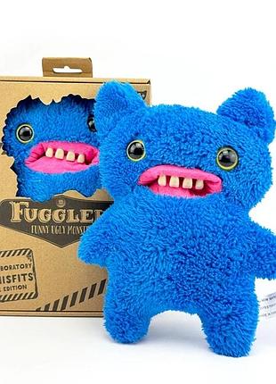 Велика м'яка іграшка фуглер сварливий ворчун fuggler funny ugly monster (синій монстр, 22 см