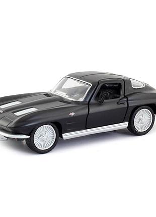 Автомодель - chevrolet corvette split window 1963 (матовий чорний)