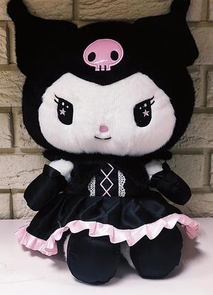 М'яка іграшка "kuromi hello kitty" 30 см чорного кольору