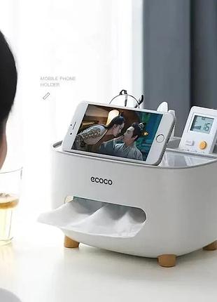Контейнер для серветок без запаху, прихований тримач для телефона tissue box