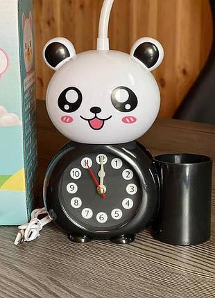 Дитячий годинник 3в1 (годинник + настільна лампа +органайзер для ручок) alarm clock