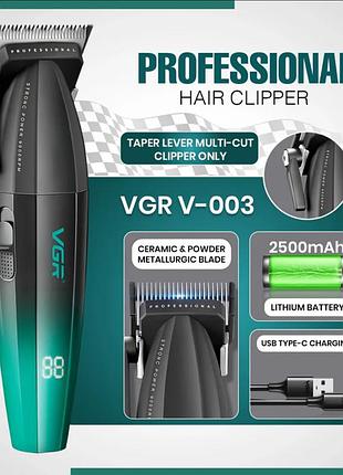 Аккумуляторная машинка для стрижки vgr v-003 роторная с led дисплеем