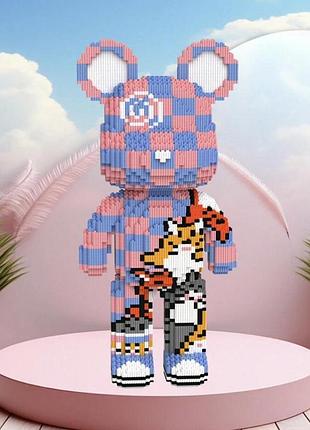 Конструктор magic blocks у вигляді ведмедика з котиками bearbrick 7870 дет. 50 см.