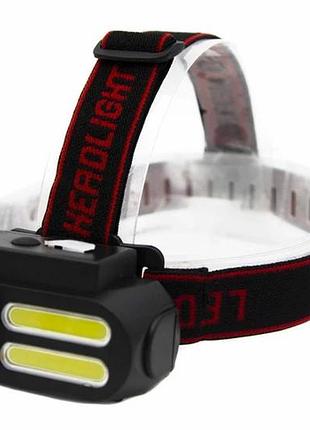 Налобный фонарь аккумуляторный bailong wx 611 xpe+cob черный