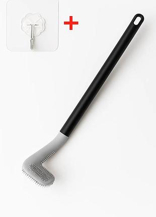 Силиконовый ёршик для унитаза toilet brush (антибактериальный, гигиеничный) черный
