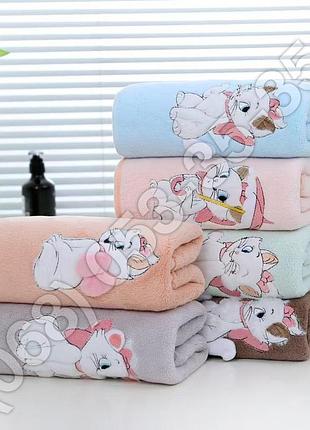 Комплект детских полотенец банка+леце из микрофибры коток