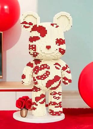 Конструктор magic blocks у вигляді ведмедика bearbrick “kisses” 43 см