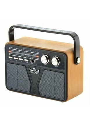Аккумуляторный радиоприемник с пультом kemai retro md-507bt bluetooth с разъемом usb