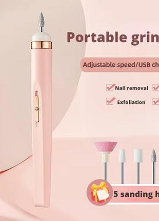 Фрезер для манікюру та педикюру salon nails nl 4296 апарат ручка для видалення мозолей та огрубілої шкіри