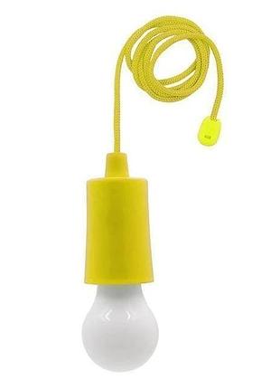 Светодиодная пластиковая led лампа на шнурке bl 15418 желтый