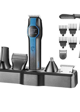 Аккумуляторный набор для стрижки волос 13в1 vgr v173 с led-дисплеем и подставкой