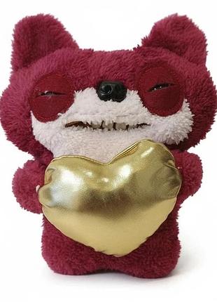 Мягкая игрушка фуглер fuggler love fugg с сердцем и зубами 22 см розовый