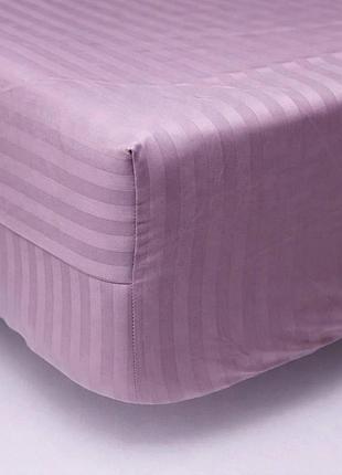 Простирадло на резинці moon&star lilac dust satin stripe 120х200х25 см (ms-850005088)