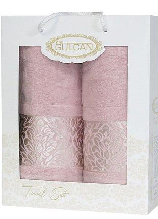 Набор полотенец gulcan cotton - flower ornament pink 50*90+70*140