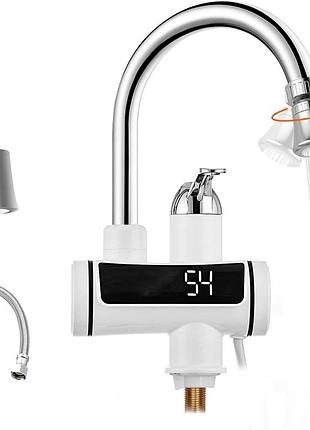 Проточный водонагреватель кран hogart 230в электрический led дисплей кухня дача кемпер