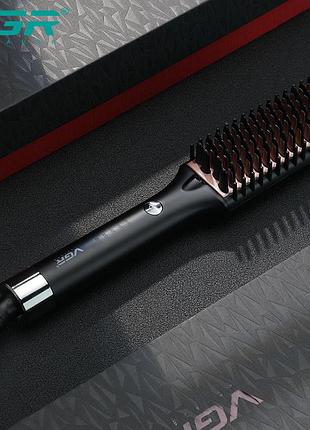 Фен электрическая щетка для волос vgr v-590 с керамическим покрытием черный