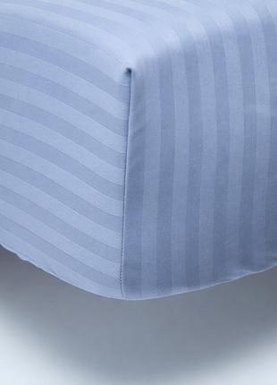 Простынь на резинке moon&star soft blue satin stripe 150х190х25 см (ms-850005871)