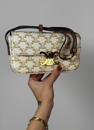 Celine triomphe canvas bag leather 2