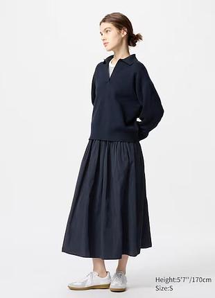 Объемная летняя длинная юбка uniqlo