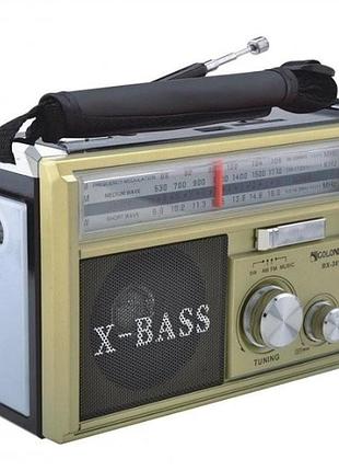 Портативный аккумуляторный радиоприёмник fm, usb, microsd golon rx-381 золотой