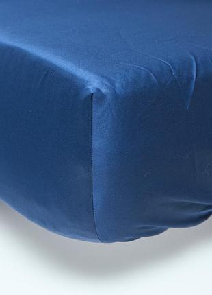 Простынь на резинке moon&star navy blue сатин premium 90х200х25 см (ms-850003944)