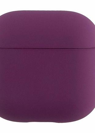 Футляр силиконовый с микрофиброй для airpods 3 цвет 43.grape
