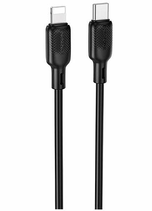 Кабель usb type-c to lightning 3м 27w силиконовый черный borofone bx113