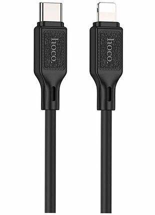 Кабель usb type-c to lightning 20 w 1 м чорний hoco x90 для заряджання та передавання даних