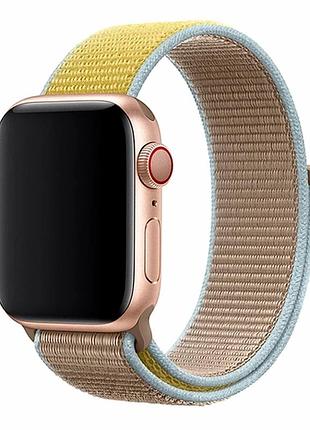 Ремінець для apple watch нейлон 42 44 45 49 mm колір camel для повсякденного використання