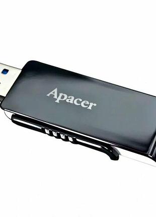 Usb флешка 64гб 3.2 apacer ah350 черный пластиковый корпус для хранения и переноса данных