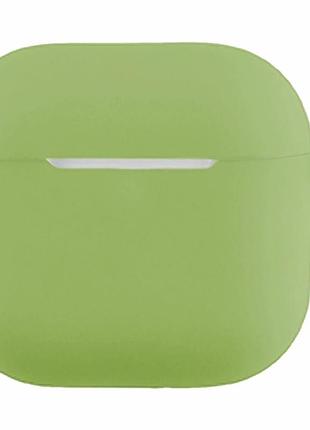 Футляр силиконовый с карабином для airpods 4 цвет 01.mint защищает от повреждений и удобен для ношения
