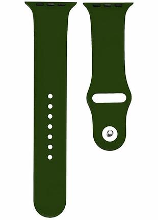 Ремінець для apple watch силіконовий одношаровий розмір s 38 40 41 мм колір 71.cypress green