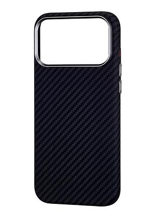 Чехол накладка luxo free air carbon с magsafe для iphone 17 pro max черный противоударный с максимальной защитой