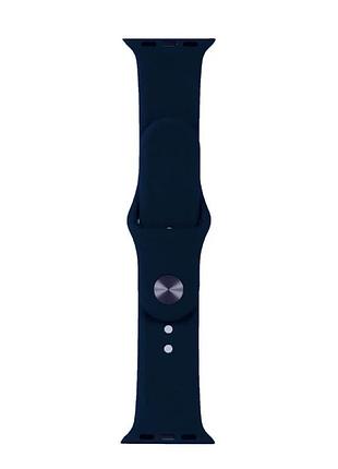 Ремешок силиконовый синий для apple watch 42 44 45 46 49 мм cosmos blue