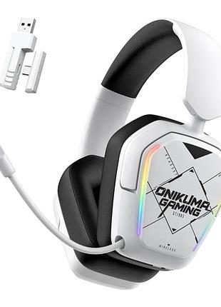 Наушники onikuma gt883 7.1 объемный звук 40 мм bluetooth 5.4 белые