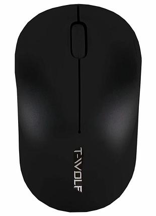 Бездротова миша twolf q4 2.4g 1200dpi чорний abs пластик компактна для ноутбука та пк