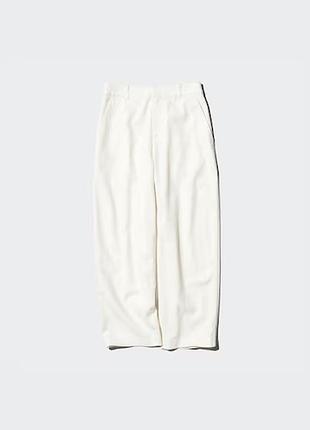 Льняные хлопковые конические брюки uniqlo