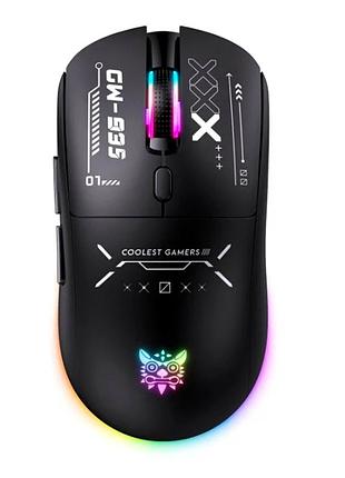 Компьютерная мышь onikuma cw935 оптическая 6400 dpi черная для игр и работы с подсветкой