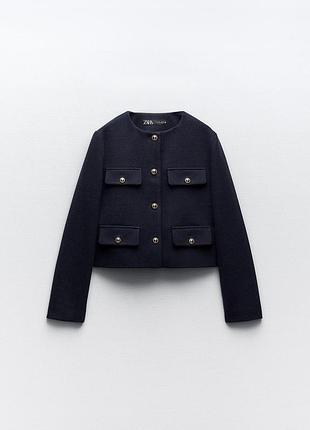Укорочений жакет піджак zara