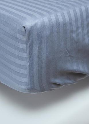Простирадло на резинці moon&star ocean steel satin stripe 100х200х25 см (ms-850005746)