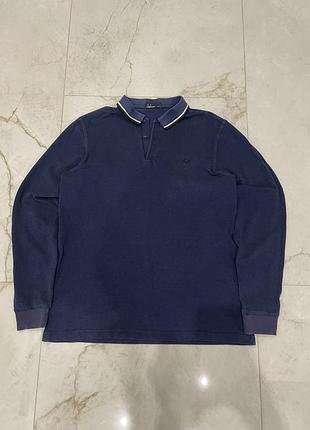 Лонгслів / поло з довгим рукавом fred perry .  модель: long sleeve twin tipped polo (m3636). size xl