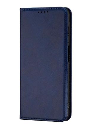 Чохол-книжка шкірозамінник для samsung a07 4g темно-синій із захистом від пошкоджень